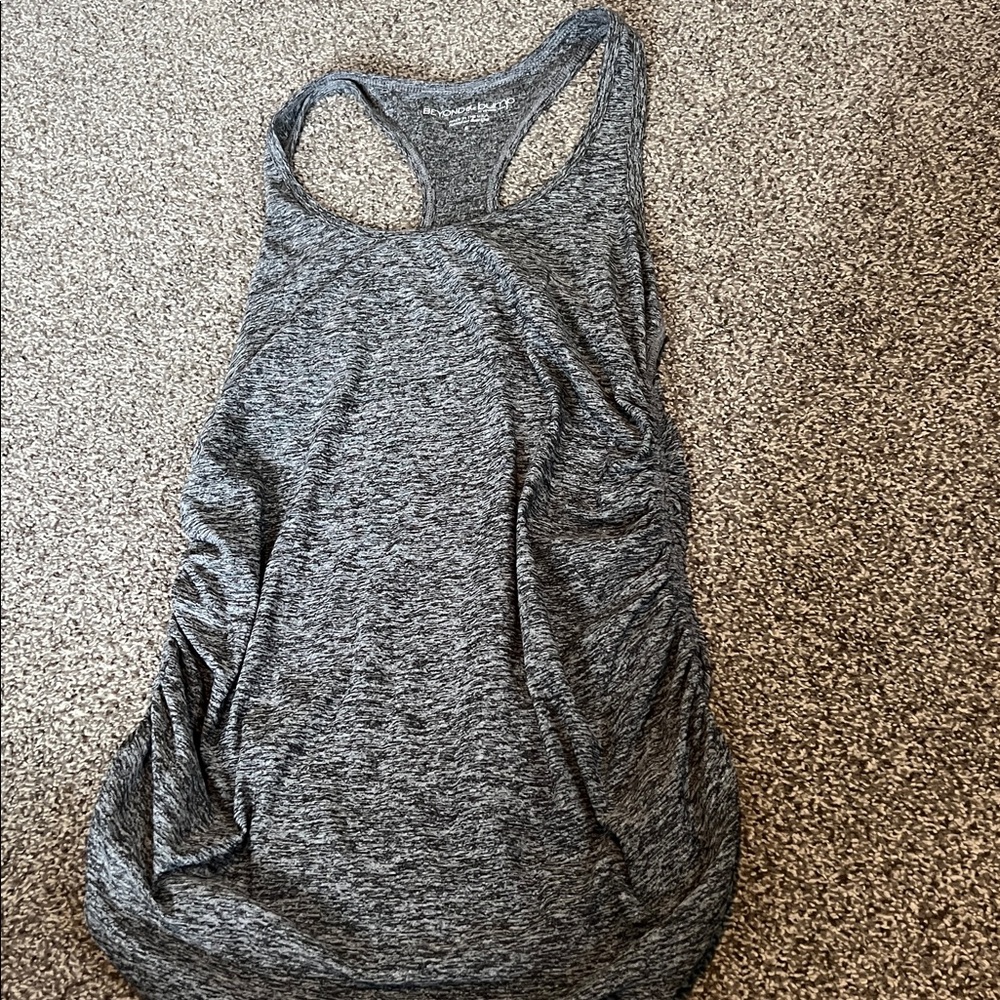 BNWOT super soft Beyond Yoga Beyond the Bump racerback workout tank top in gray!